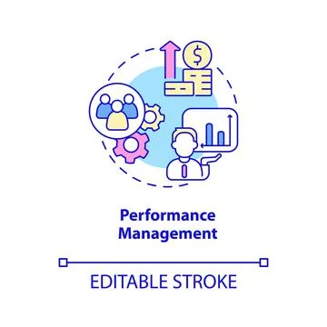 Performance management concept icon Stock Illustration
