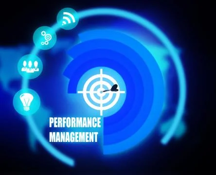 Performance Management concept plan graphic background color Illustrazione stock