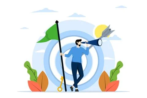 Performance management. goals and objectives for professional development. Stock Illustration