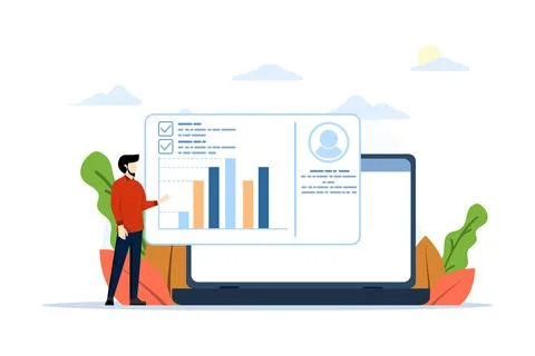Performance management. goals and objectives for professional development. Illustrazione stock