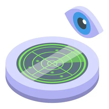 Performance management radar icon isometric vector. Business finance Stock Illustration
