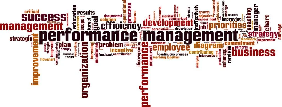 Performance management word cloud Stock Illustration
