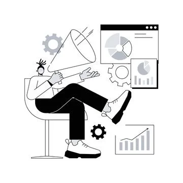 Performance marketing abstract concept vector illustration. Stock Illustration