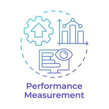 Performance measurement blue gradient concept icon 库存插图
