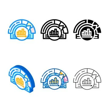 Performance measurement business process color icon vector edition 스톡 일러스트