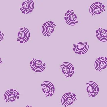 Performance measurement business process glyph vector seamless pattern Illustrazione stock