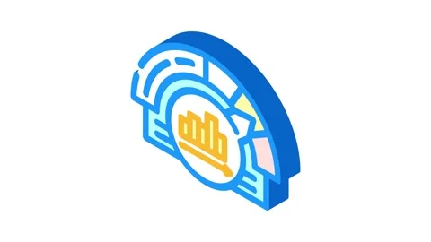 Performance measurement business process isometric icon animation Stock Footage 327284199