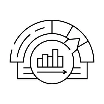 Performance measurement business process line icon vector illustration イラスト素材