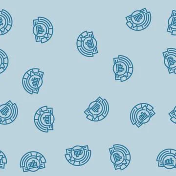 Performance measurement business process line vector seamless pattern 스톡 일러스트