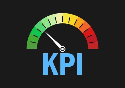 Performance Measurement Concept on Dark Background 스톡 일러스트