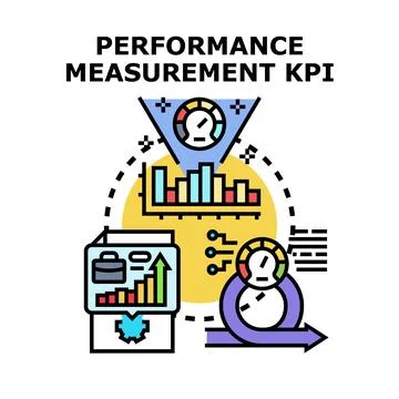 Performance measurement kpi analytics business growth diagram Stockillustratie