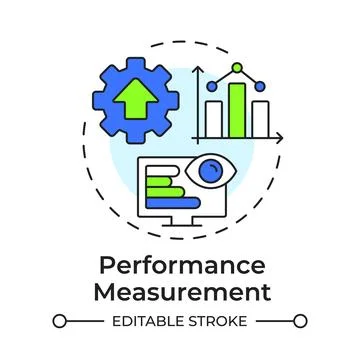 Performance measurement multi color concept icon Illustrazione stock