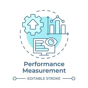 Performance measurement soft blue concept icon イラスト素材