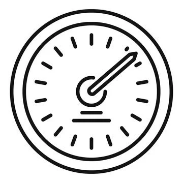 Performance meter showing maximum speed and high performance rating Illustrazione stock