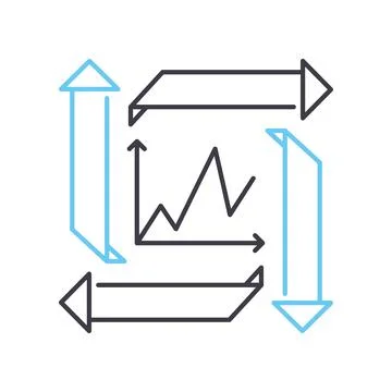 Performance method line icon, outline symbol, vector illustration, concept sign Illustrazione stock
