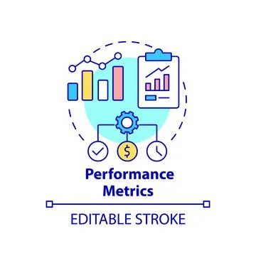 Performance metrics concept icon Illustrazione stock