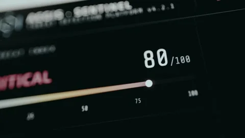 Performance metrics shown is 80 out of 100 defined as Critical Video stock 332892414