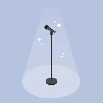 Performance Microphone Isometric Illustration Stock Illustration