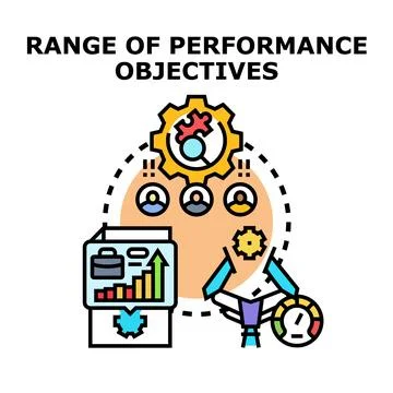 Performance objectives planning and business development strategy 库存插图