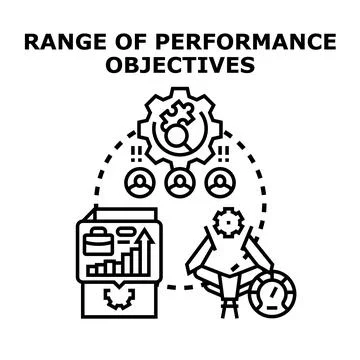 Performance objectives planning and business development strategy Stock Illustration