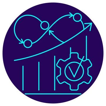 Performance Optimization icon. Vector pictogram with thin lines Stock Illustration