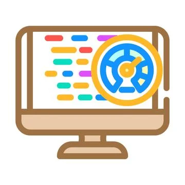 Performance optimization software color icon vector illustration イラスト素材