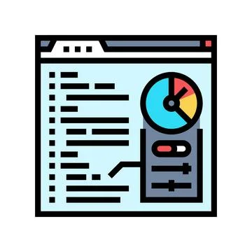 Performance optimization software color icon vector illustration 库存插图