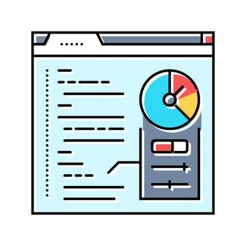 Performance optimization software color icon vector illustration Illustrazione stock