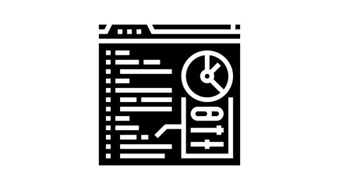 Performance optimization software glyph icon animation Stock Footage 326152018
