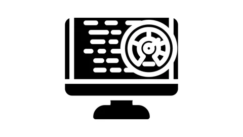 Performance optimization software glyph icon animation Stock Footage 326743810