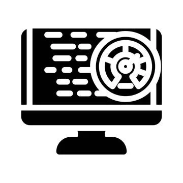 Performance optimization software glyph icon vector illustration 스톡 일러스트