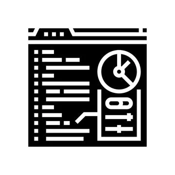 Performance optimization software glyph icon vector illustration 库存插图
