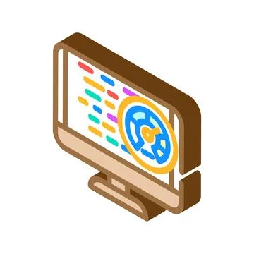 Performance optimization software isometric icon vector illustration Stock-Illustration