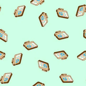 Performance optimization software isometric icon seamless pattern イラスト素材