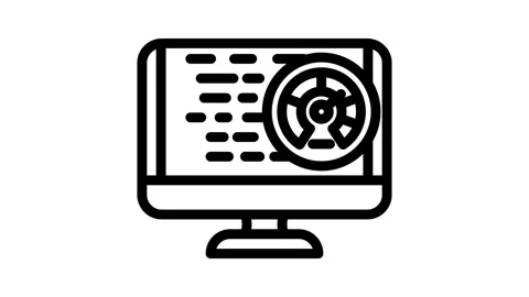 Performance optimization software line icon animation Stock Footage 326761407