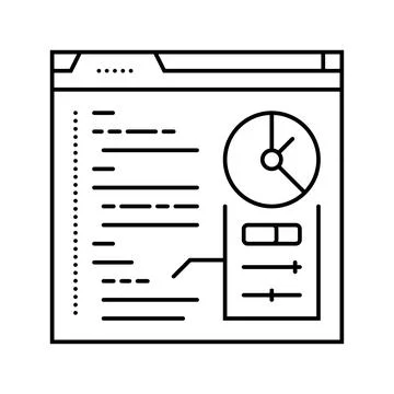 Performance optimization software line icon vector illustration 库存插图