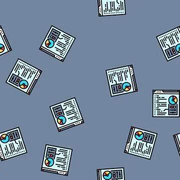 Performance optimization software vector seamless pattern 스톡 일러스트