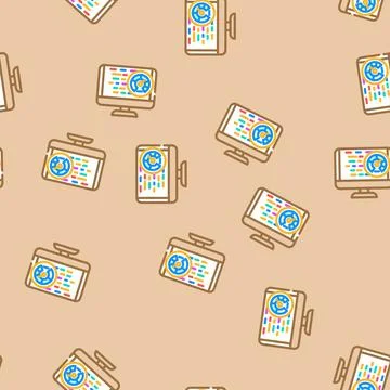 Performance optimization software vector seamless pattern Stock-Illustration