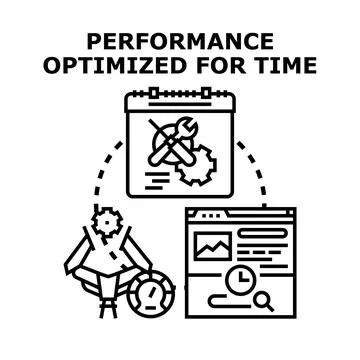 Performance optimizing for time management and web speed イラスト素材