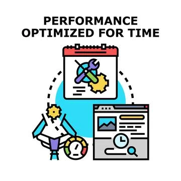 Performance optimizing for time management and web speed イラスト素材