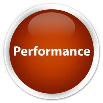 Performance premium brown round button Stock Illustration