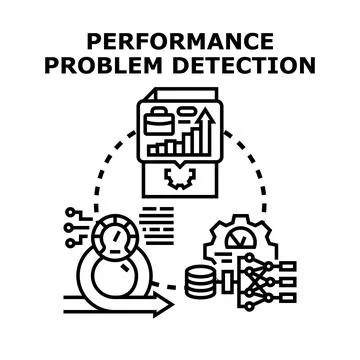 Performance problem detection analysis and system optimization Stock Illustration