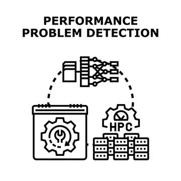 Performance problem detection and system optimization concept Illustrazione stock
