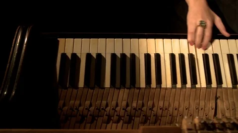 Performance of professional pianist, close-up Stock Footage 72802819