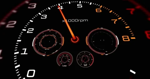 Performance Racing Car Dashboard. Pilot Pushing The Limits. Stock Footage 135685178