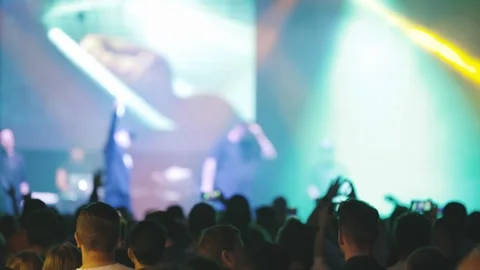 Performance of a rap group on stage Stock Footage 241165454