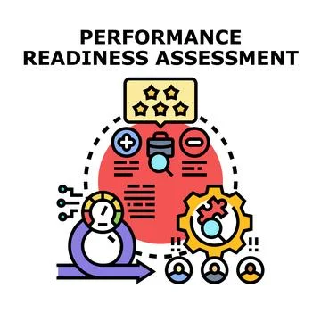 Performance readiness assessment concept for business development Stock Illustration
