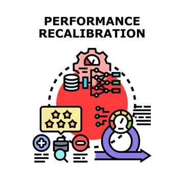 Performance recalibrating concept for business improvement Stock Illustration