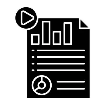 Performance Report Glyph Icon Stockillustratie