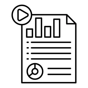 Performance Report Line Icon Stockillustratie